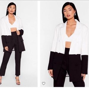 NWT Nasty Gal colorblock blazer size 4